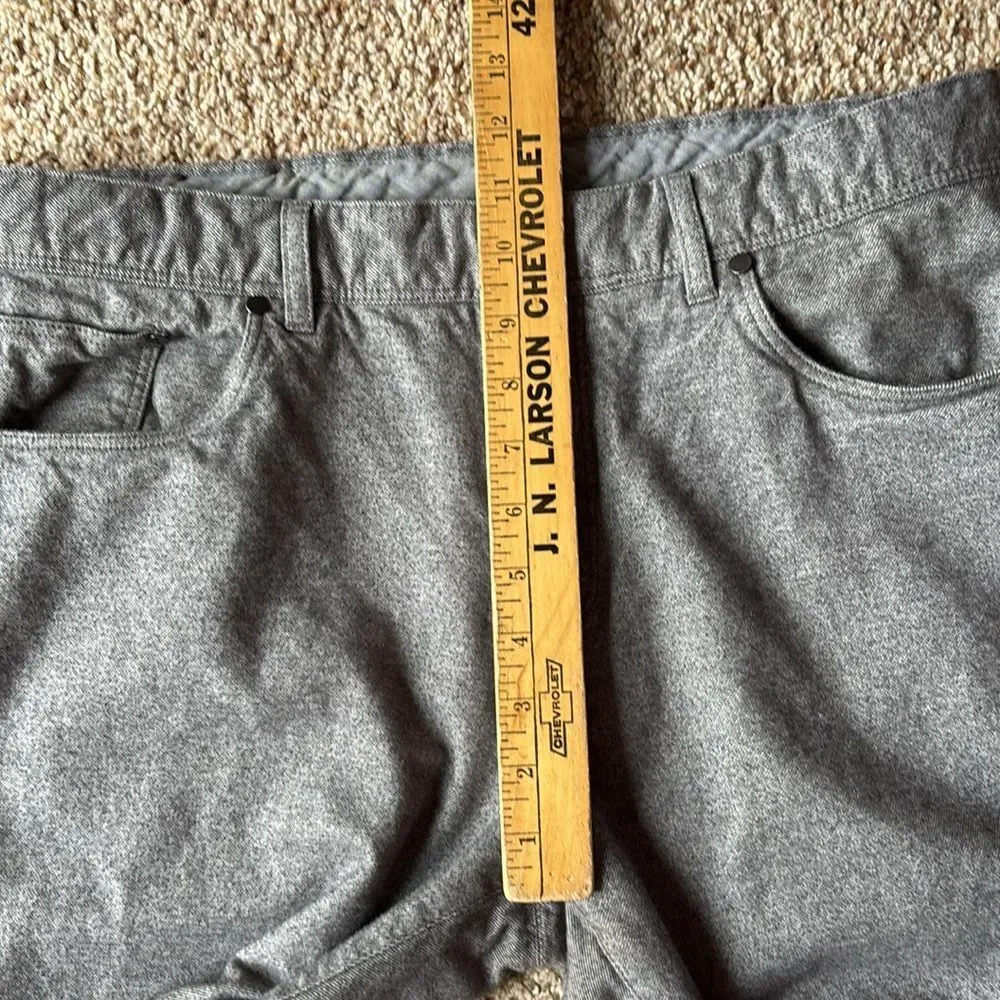 Peter Millar Men’s Gray Soft Brushed Flannel 5 Pocket Pants 35